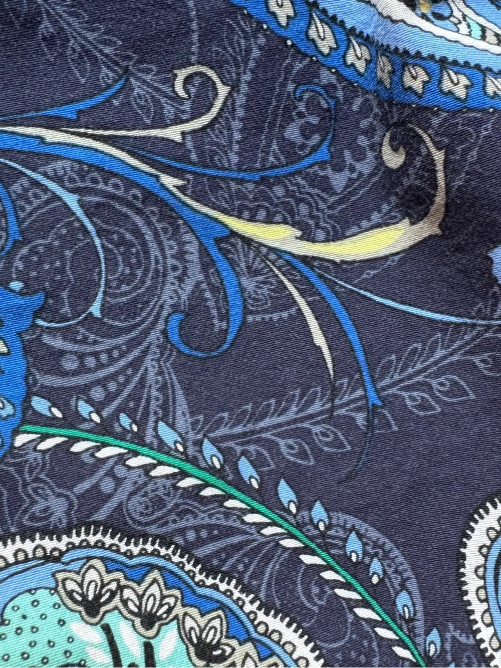 Croft & Barrow Classic Fit Paisley Stretch Skort Size 16 Navy Pockets - Picture 5 of 5